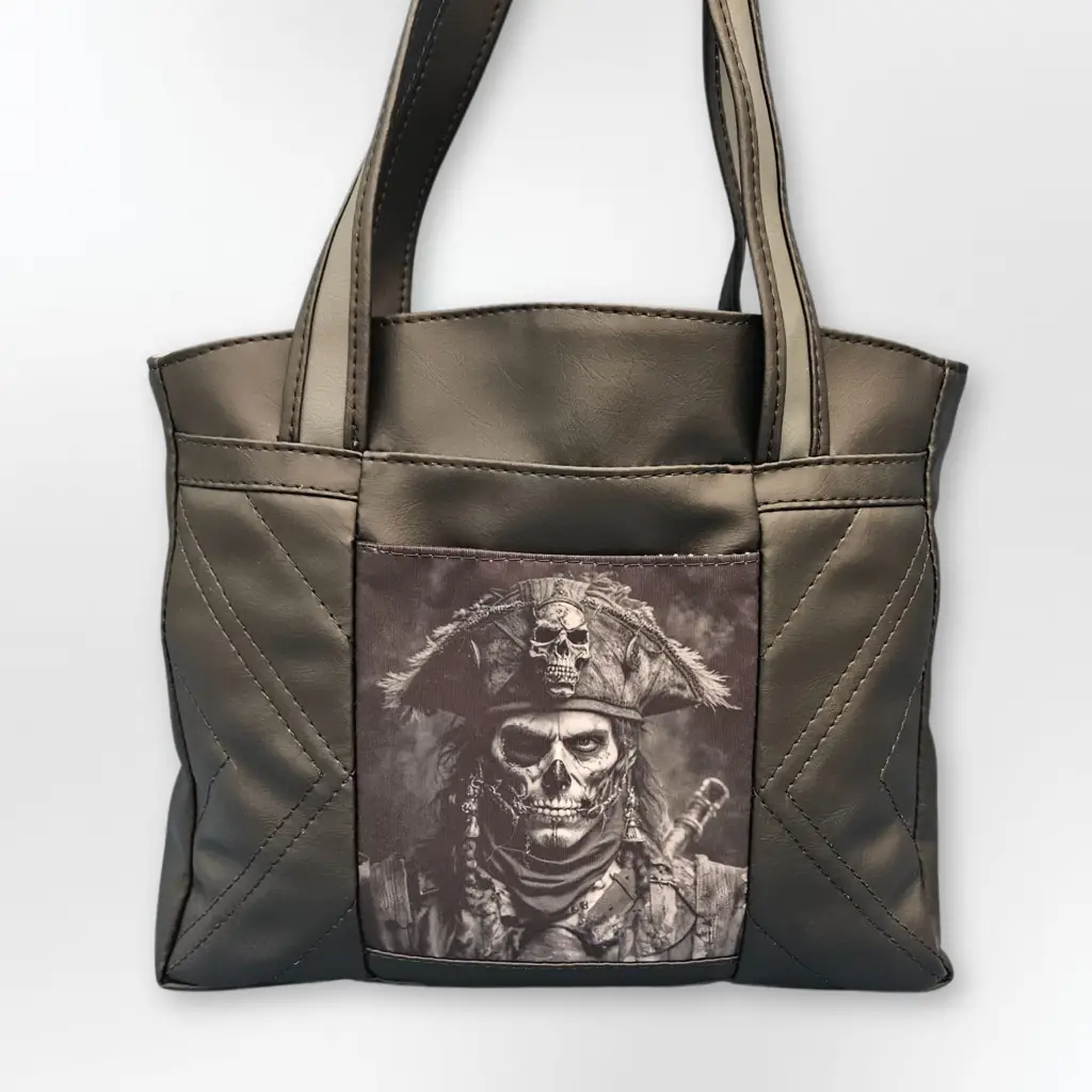 Beach Tote, Black Pirate
